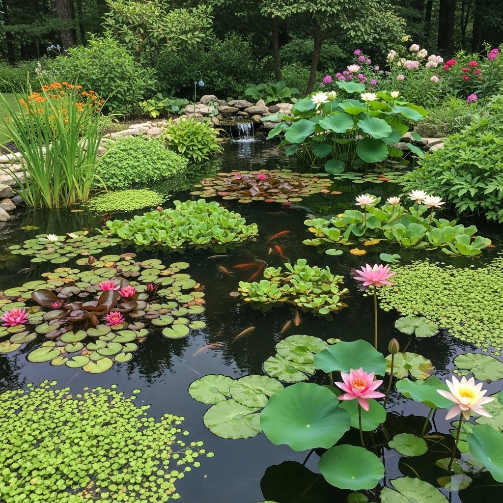 Water garden with koi in moraga ca