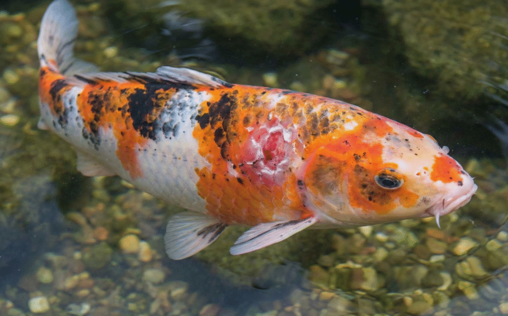 koi with ulcers