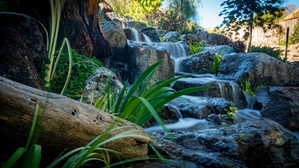 Pondless waterfall cascades build in pinole california
