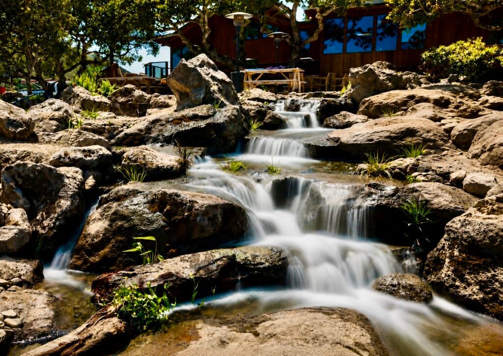Large Waterfall for this large recreation pond