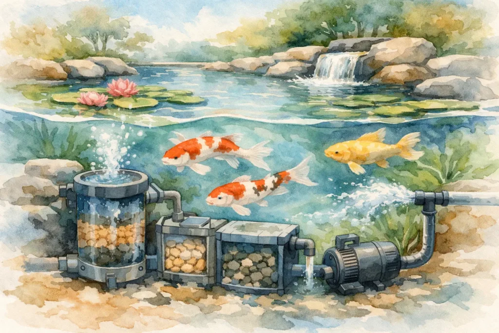 How a Koi Pond Filtration System Keeps Water Clear