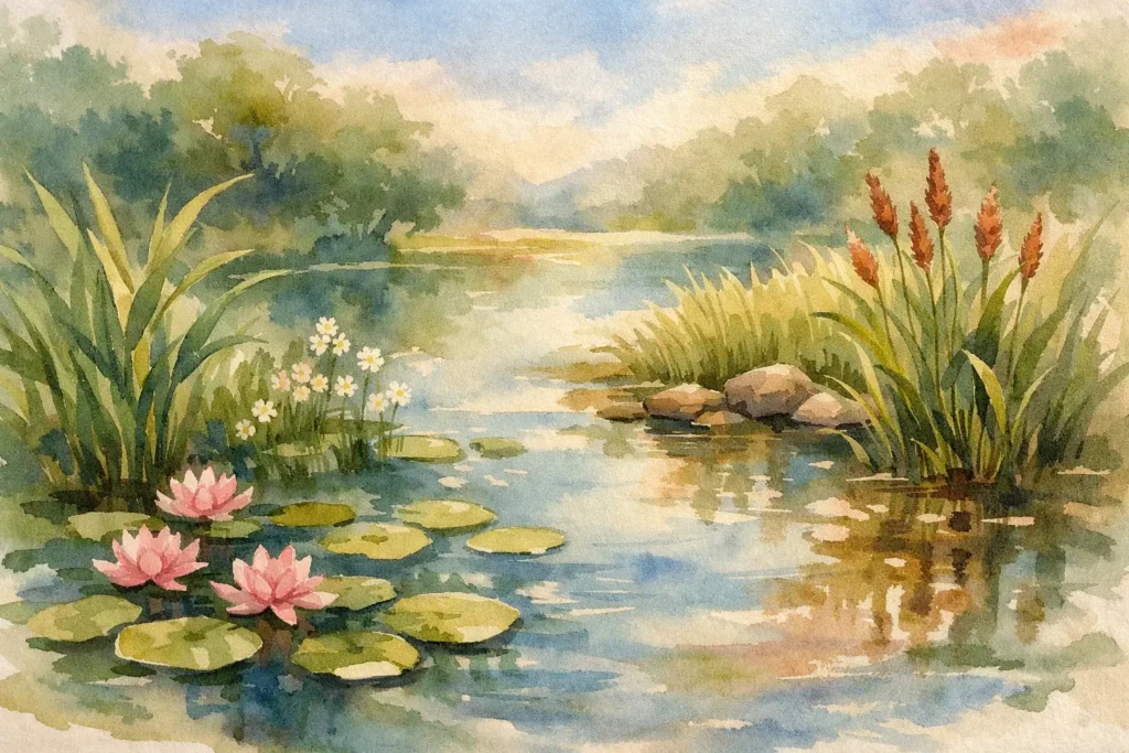 Aquatic Plant Selection for Natural-Looking Ponds