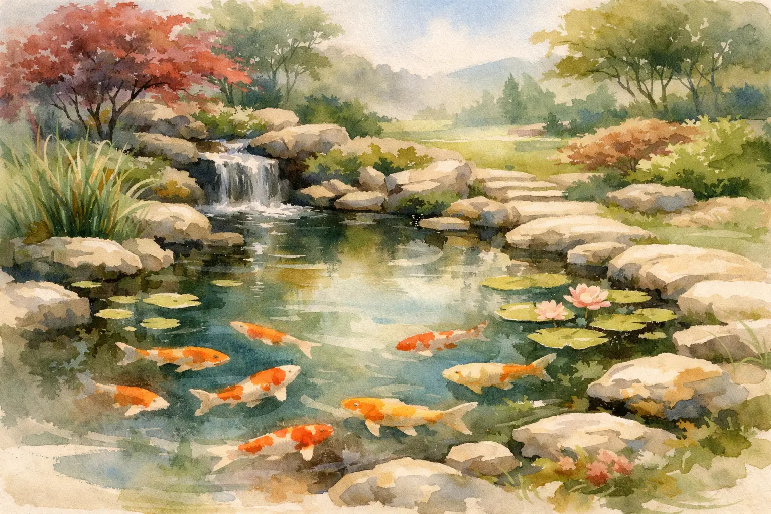 Koi Ponds That Feel Part of the Landscape