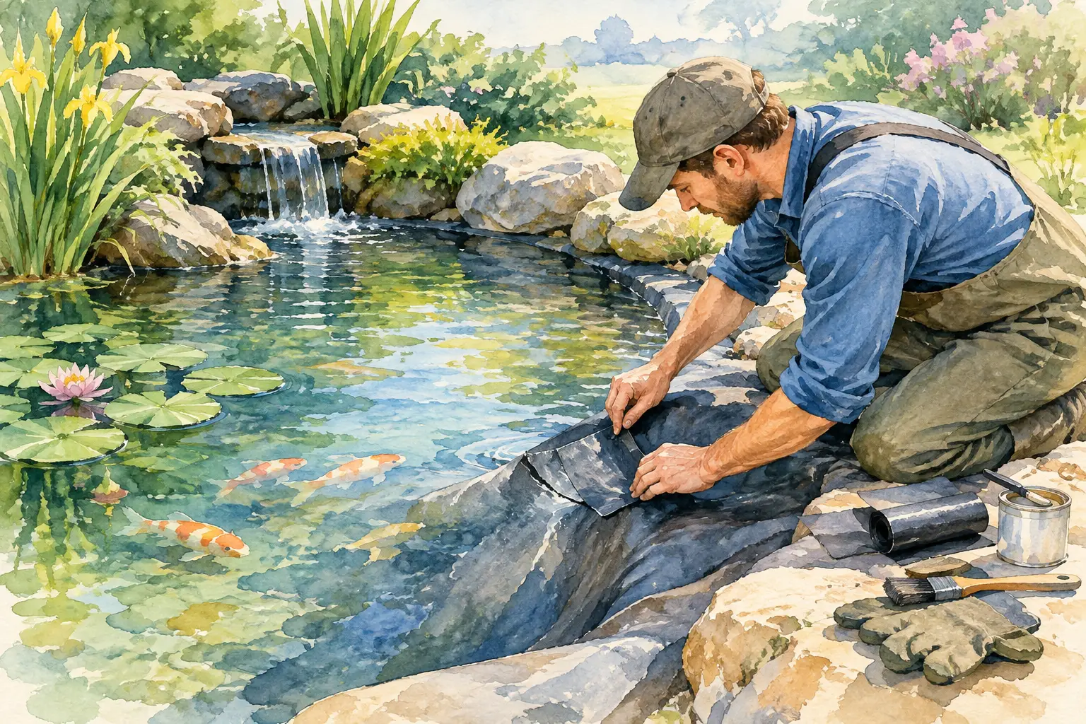 How to Repair Pond Liner Leaks That Keep Coming Back