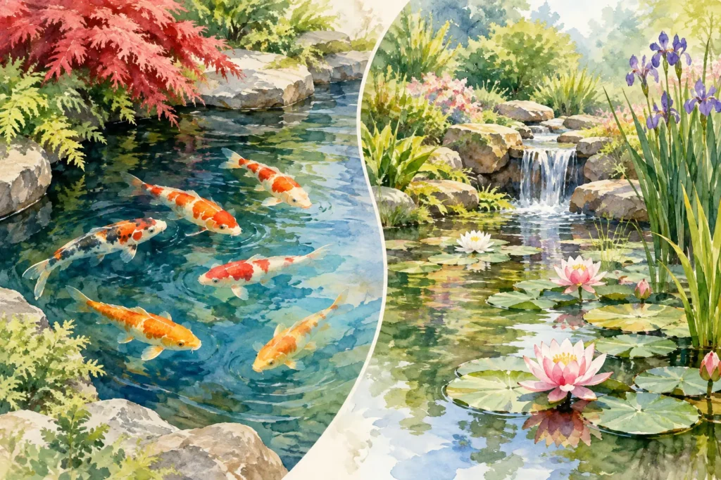 Koi Pond Versus Water Garden - Which Is Right?